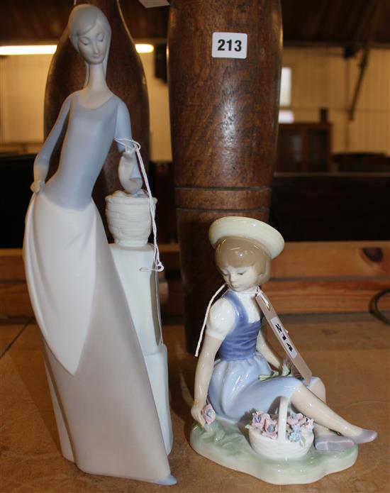 Lladro figure & Nao figure